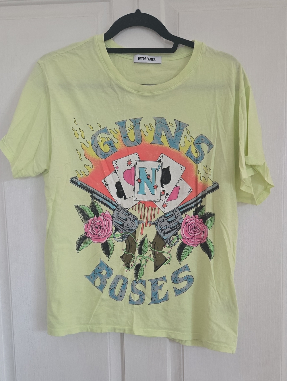 Daydreamer Light Lime Kids' Guns N' Roses Graphic Tee